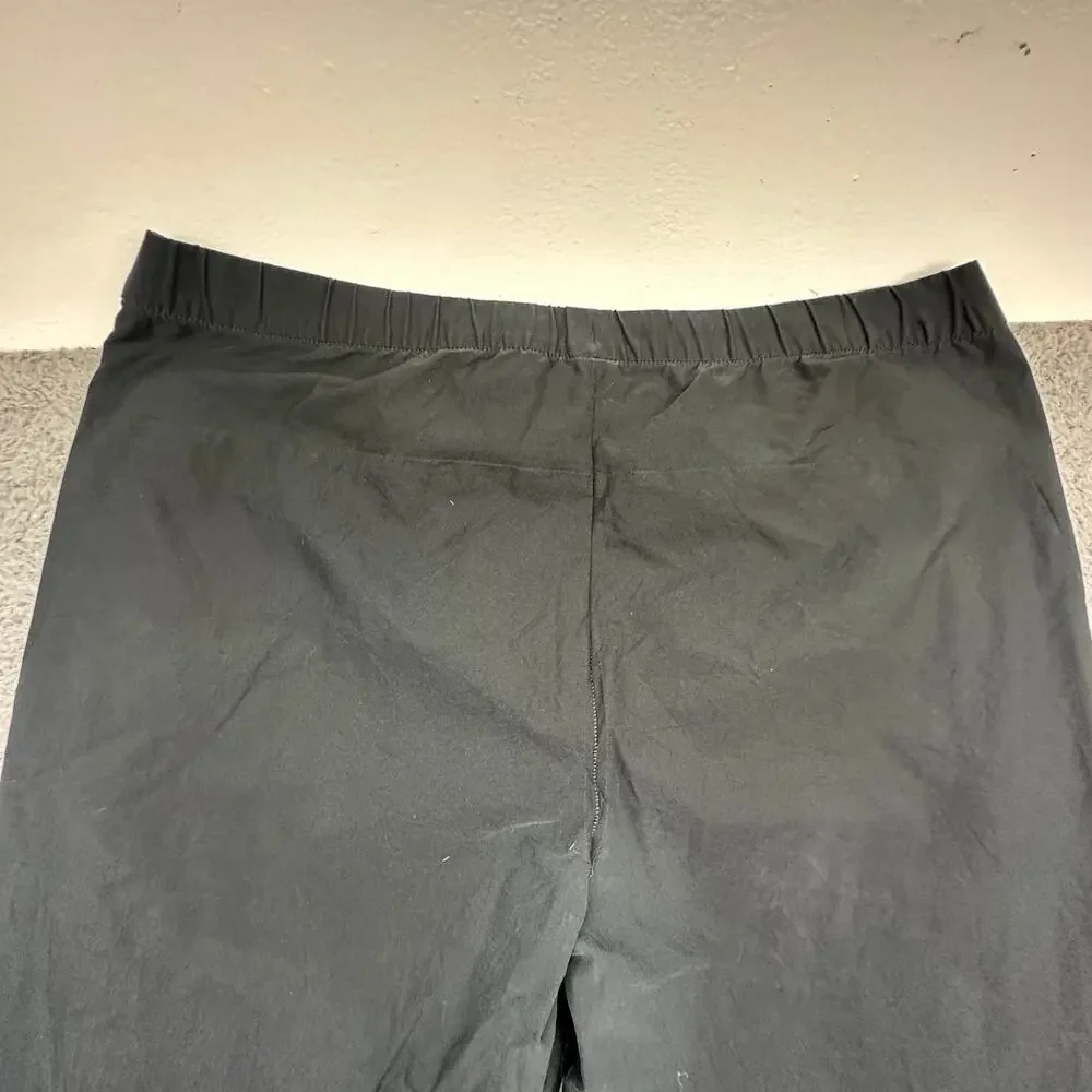 J Crew BF768 Tech Jogger Pant Zip Cuffs Men XL Performance Black Tarnished Metal